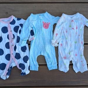 Newborn girls long onesies
